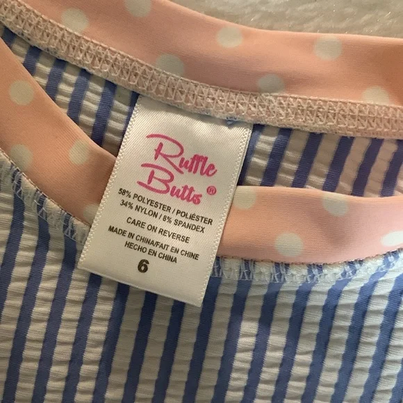 Ruffle Butts Sz 6 Rash guard - Picture 2 of 6